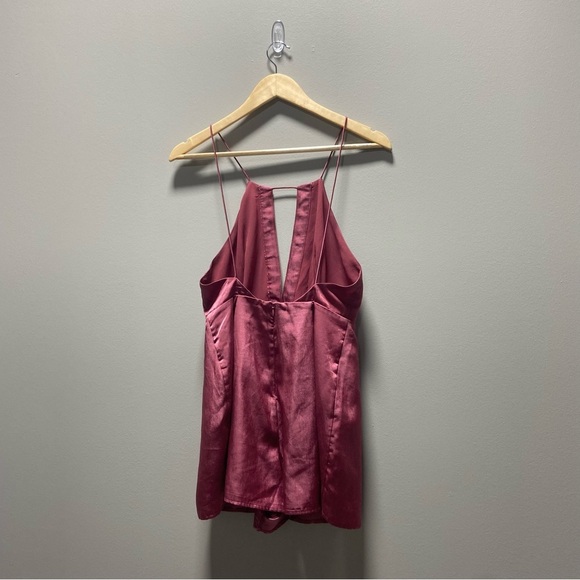 Finders Pink Satin Kahlo Playsuit Romper NWT - Picture 10 of 11